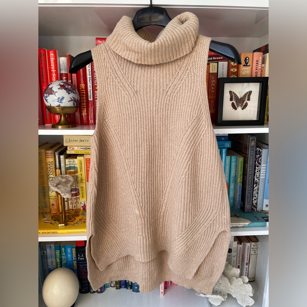 Anthropologie Angel of the North cowl neck sleeveless sweater